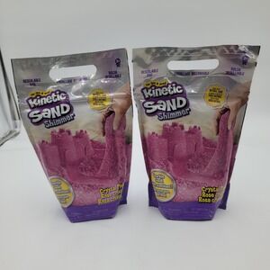 Kinetic Sand Shimmer Crystal Purple 2lb Bags Lot of 2 Sparkling Sensory Play Toy
